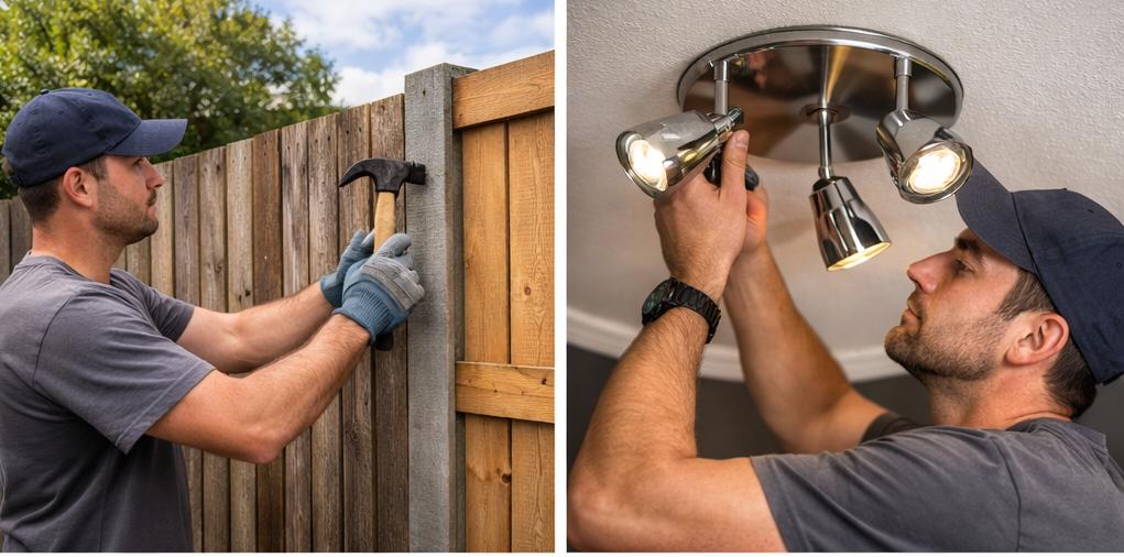 Handyman services in Grantham - lighting, fencing, repairs
